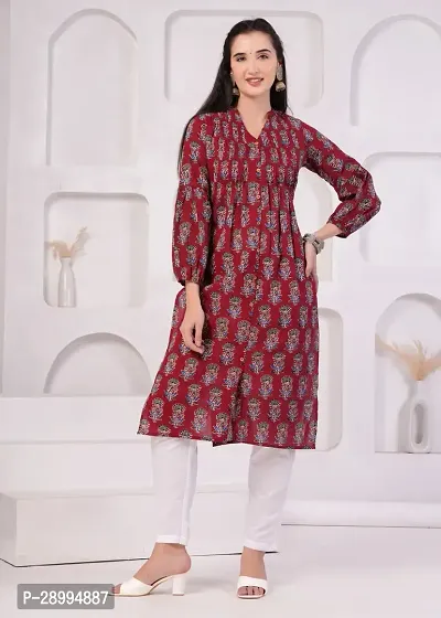 Cotton Printed A-Line Kurti For Women's