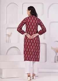 Cotton Printed A-Line Kurti For Women's-thumb1