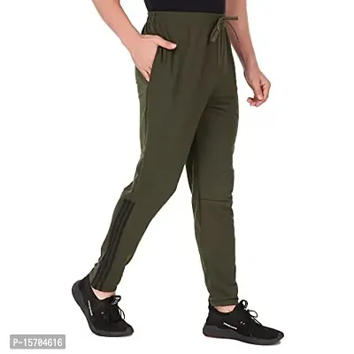 Stylish Fancy Cotton Regular Track Pants For Men-thumb0