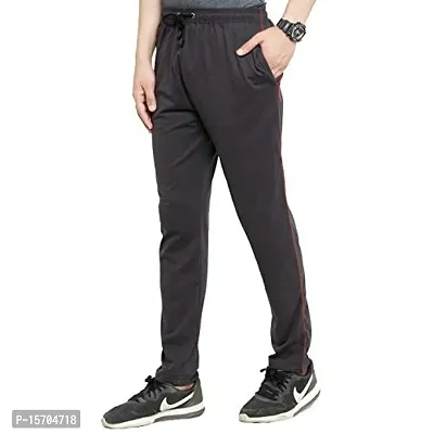 Stylish Fancy Cotton Regular Track Pants For Men-thumb0