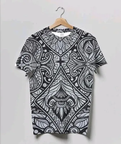 Reliable Cotton Printed Round Neck T-Shirt For Men