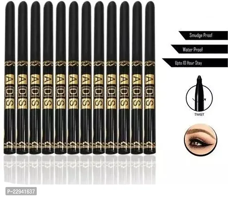 Black color waterproof kajal give a attractive looking eyes pack of 12-thumb0