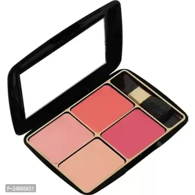 4 IN 1 Glow Blusher Palette Shimmery Matte Finish Ultra Glow for Face Makeup, Glow Blusher Face kit for Women  Girls Brand: Generic-thumb0