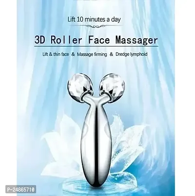 3D Manual Roller for Face Lift 2 Wheel Shaping Skin Tightening Massager Facial Massage Relaxation Tool-thumb0