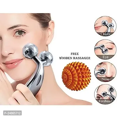 3d Manual Face Massager For Women | Facial Massager  Face Roller For Glowing Skin | Self Care Product | Body Massage Tool-thumb0