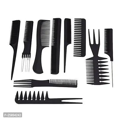 Set Of 10 Professional Hair Cutting  Styling Comb Kit-thumb0