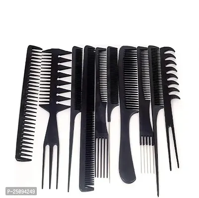 Set Of 10 Professional Hair Cutting  Styling Comb Kit-thumb0