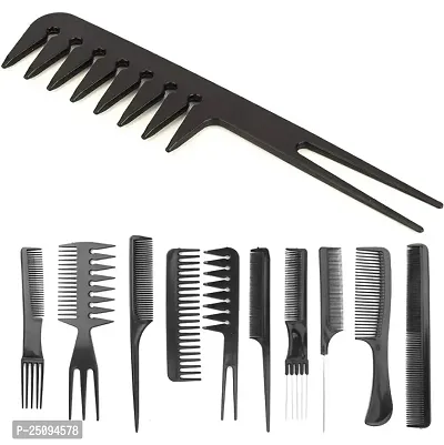 Multipurpose Hair Comb Set Hairbrush Sal-10 pieces-thumb0