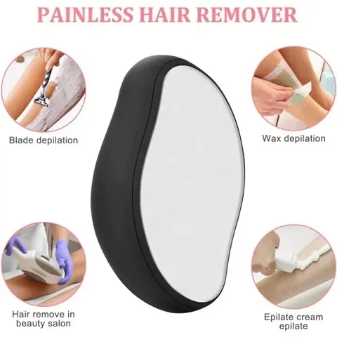 Crystal Hair Removal Stone, Crystal Hair Remover for Women and Men Nano-crystalline Dots Technology Crystal Hair Eraser for Women Painless Hair Remover for Women Reusable Painless Hair Removal Stone1P