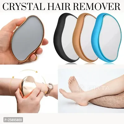 Crystal Hair Removal Stone, Crystal Hair Remover for Women and Men Nano-crystalline Dots Technology Crystal Hair Eraser for Women Painless Hair Remover for Women Reusable Painless Hair Removal Stone1P-thumb0