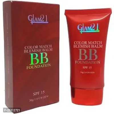 Color Match BB Foundation SPF15 I Dual Purpose of Foundation  Sunscreen Blemish-free Glow | Non-cakey Daily Use | Non-greasy  Lightweight | Long-lasting Radiant Makeover| 30gm-thumb0