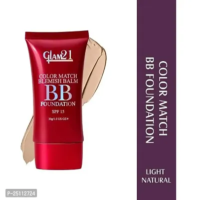 Color Match BB Foundation SPF15 I Dual Purpose of Foundation  Sunscreen Blemish-free Glow | Non-cakey Daily Use | Non-greasy  Lightweight | Long-lasting Radiant Makeover| 30gm-thumb0