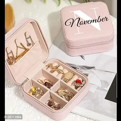 Pu Leather Small Jewelry Box, Travel Portable Jewelry Case For Ring, Pendant, Earring, Necklace, Bracelet Organizer Storage Holder Boxes (Multicolor)-thumb0