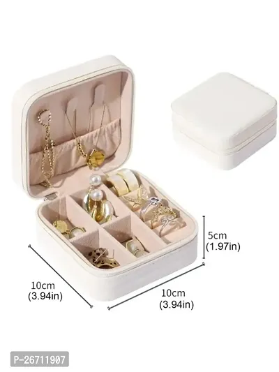 Leather Mini Jewelry Travel Case,Small Travel Jewelry Organizer, Portable Jewelry Box Travel Mini Storage Organizer Portable Display Storage Box For Rings Earrings Necklaces Gifts-thumb0