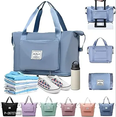 Nylon 285 Cms Travel Duffle Bag Expandable Folding Travel Bag for Women Pack of 1 Assorted-thumb0