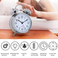 Table Clock Retro Twin Bell-thumb1