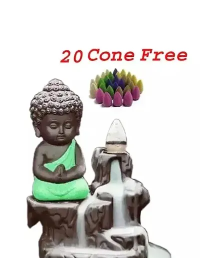 Beautiful Buddha Smoke Fountain with 20 Cones Free