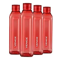 CELLO Venice Exclusive Edition Plastic Water Bottle Set, 1 Litre, Set of 4, Red-thumb3