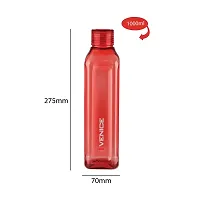 CELLO Venice Exclusive Edition Plastic Water Bottle Set, 1 Litre, Set of 4, Red-thumb2