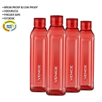 CELLO Venice Exclusive Edition Plastic Water Bottle Set, 1 Litre, Set of 4, Red-thumb1