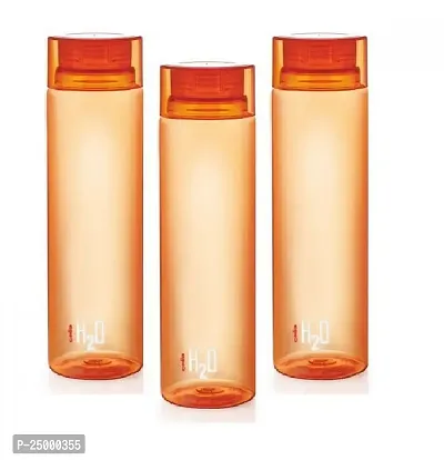 Cello Plastic Bottle, 1 Litre, Set of 3, Orange-thumb0