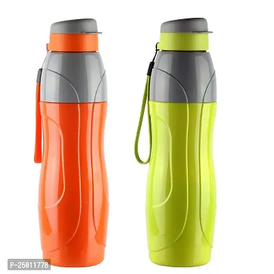 CELLO Puro Sports 900 | Water Bottle with Inner Steel and Outer Plastic | Set of 2 | 720 ml, Assorted