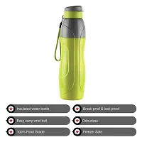 CELLO Puro Plastic Sports 600 Insulated Water Bottle, 520 ml, Set of 3, Assorted-thumb1