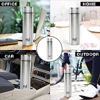 CELLO H2O Stainless Steel Water Bottle | Leak proof  break-proof | Lid is sealed by a silicone ring | Best Usage for Office/School/College/Gym/Picnic/Home/Fridge |1 Litre | Silver, 1 Unit-thumb4
