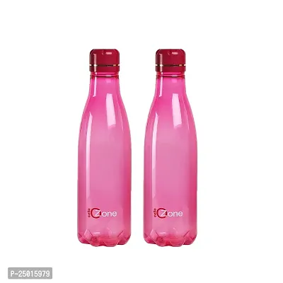 Cello Ozone Plastic Water Bottle, 1 Litre, Set of 2, Pink