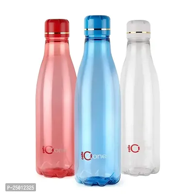 Cello Ozone Premium Edition Safe Plastic Water Bottle, 1 Litre, Set of 3, Assorted