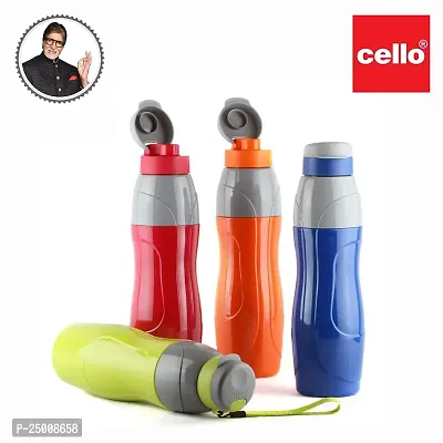Cello Puro Sports Plastic Easy Carry Ergonomic Insulated Water Bottle for Gym, Swimming, Running/Leak Proof, BPA Free Reusable Drinking Container, Wide Mouth with Easy Flip Top Cap (900 ml, Green)-thumb4