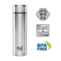CELLO H2O Stainless Steel Water Bottle | Leak proof  break-proof | Lid is sealed by a silicone ring | Best Usage for Office/School/College/Gym/Picnic/Home/Fridge |1 Litre | Silver, 1 Unit-thumb3