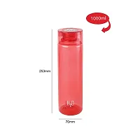 Cello Plastic H2O Unbreakable Premium Edition Bottle, 1 L, Red - Set of 3-thumb4