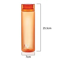 Cello Plastic Bottle, 1 Litre, Set of 3, Orange-thumb1