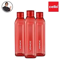Cello Venice Exclusive Edition Plastic Water Bottle Set, 1 Litre, Set of 3, Red-thumb1