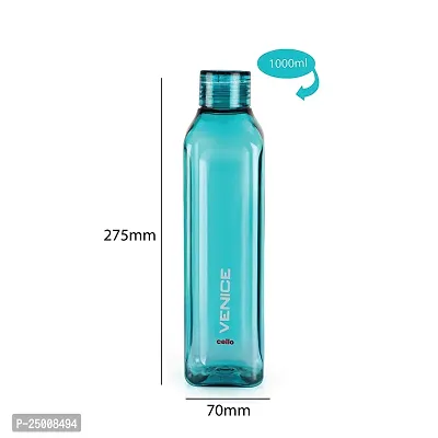 CELLO Venice Plastic Water Bottle, 1 Litre, Set of 2, Green-thumb3