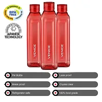 Cello Venice Exclusive Edition Plastic Water Bottle Set, 1 Litre, Set of 3, Red-thumb2