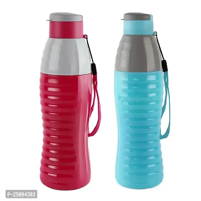 Cello Puro Fashion Plastic Water Bottle, 900ml, Set of 2, Assorted, Large