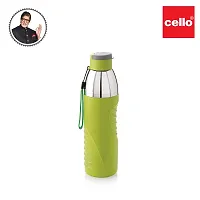Cello Puro Gliss Plastic Insulated Easy Carry Ergonomic Water Bottle with Wide Mouth and Easy Flip Top Cap for Office, Gym, Running/BPA Free Reusable Drinking Container Odourless (600 ml, Green)-thumb2