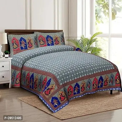 Stylish Cotton 1 Bedsheet + 2 Pillowcovers-thumb0