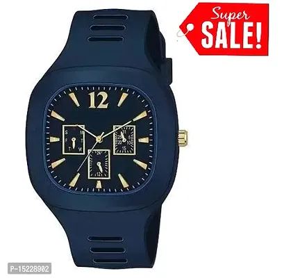 Analog Navy Blue Square Dial Watche for Boys  Mans-thumb0