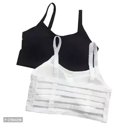 6 Strap sports bra ( BLACK WHITE 2 PC )