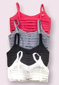 6 Strap sports bra ( BLACK WHITE 2 PC )-thumb1