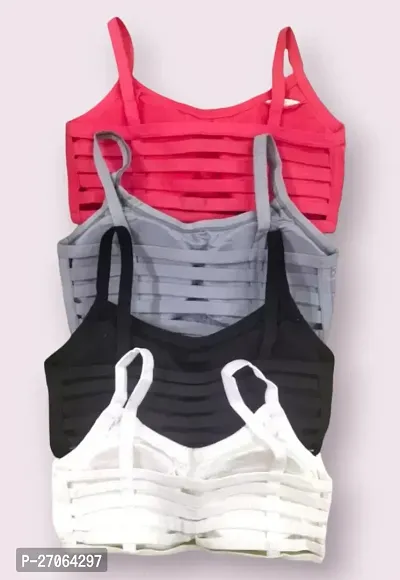 6 Strap sports bra ( BLACK WHITE 2 PC )-thumb2