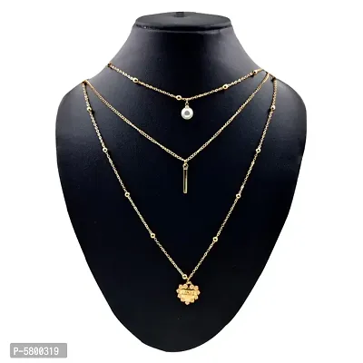 Beautiful premium Quality Layered chain for Woman and Girls-thumb0