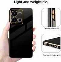 Vivo Y35  Back Cover(Black, Gold, Cases with Holder, Silicon, Pack of: 1)-thumb2