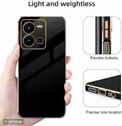 Vivo Y35  Back Cover(Black, Gold, Cases with Holder, Silicon, Pack of: 1)-thumb3