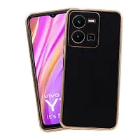 Vivo Y35  Back Cover(Black, Gold, Cases with Holder, Silicon, Pack of: 1)-thumb4