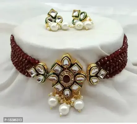 Stylish Fancy Designer Pearl Jewellery Set For Women-thumb0