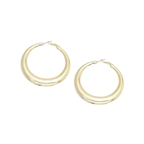 Stylish Brass Hoop Earrings For Women